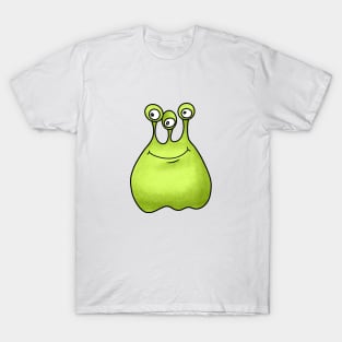 Cute cartoon green alien with three eyes T-Shirt